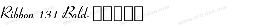 Ribbon 131 Bold字体转换
